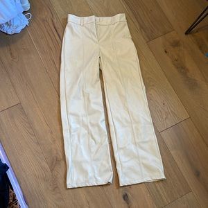 For all mankind tan leather pants